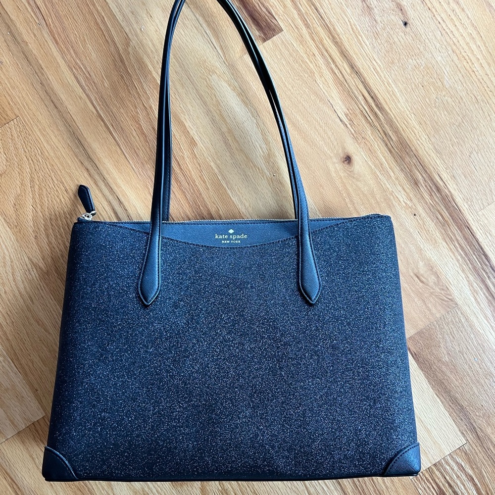Kate Spade Glitter Fabric tote bag, brand new never used, tags still on.